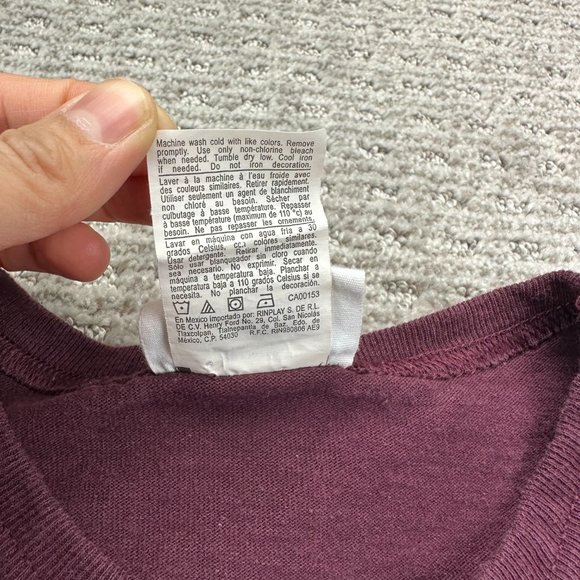 Champion Shirt Women Small S Burgundy Big Embroidered Chest Logo T-Shirt Ladies - Picture 8 of 11